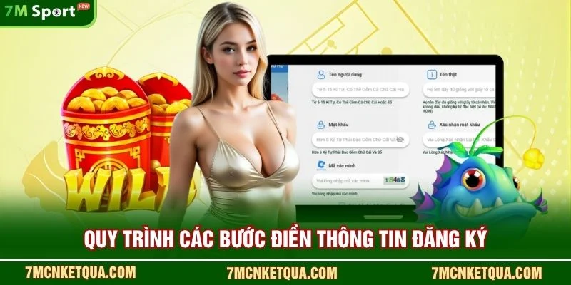 Quy trình các bước điền thông tin đăng ký